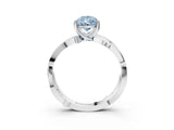 White gold Fancy Blue Pear  Solitaire Twist Band with Pavé Accents and Four-Prong Setting_23
