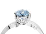 White gold Fancy Blue Pear  Solitaire Twist Band with Pavé Accents and Four-Prong Setting_24