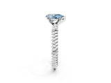 White gold Fancy Blue Pear  Solitaire Twisted Band Prong Set Engagement Ring_63