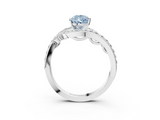 White gold Fancy Blue Pear  Solitaire with Pavé Twist Band and Four-Prong Setting_44