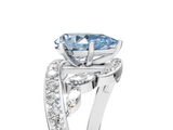White gold Fancy Blue Pear  Solitaire with Pavé Twist Band and Four-Prong Setting_46