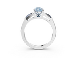 White gold Fancy Blue Pear  Solitaire with Tapered Baguette Side Stones on a Classic Band with Four-Prong Setting_53