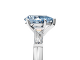 White gold Fancy Blue Pear  Solitaire with Tapered Baguette Side Stones on a Classic Band with Four-Prong Setting_55