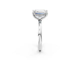 White gold Fancy Blue Pear  and Emerald Cut Toi Moi Ring with Prong Setting_64