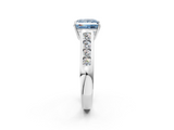 White gold Fancy Blue Princess  Brilliant Channel-Set Solitaire Ring with Four-Prong Setting_22