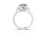 White gold Fancy Blue Princess Cut Brilliant Solitaire Diamond Ring with Channel Set Band and Bar Prong Setting_15