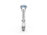 White gold Fancy Blue Princess  Cut Channel Set Solitaire Engagement Ring with Prong Setting_22