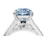 White gold Fancy Blue Princess  Cut Channel Set Solitaire Engagement Ring with Prong Setting_24