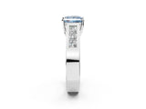 White gold Fancy Blue Princess Cut Cut Channel Set Solitaire Ring with Four-Prong Setting_14