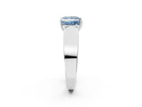White gold Fancy Blue Princess Cut Cut Diamond Channel Set Solitaire Ring with Four-Prong Setting_86