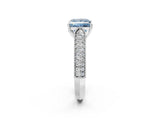 White gold Fancy Blue Princess Cut Cut Pave Split Shank Engagement Ring with Four-Prong Setting_14