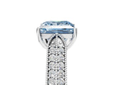 White gold Fancy Blue Princess Cut Cut Pave Split Shank Engagement Ring with Four-Prong Setting_17