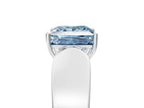 White gold Fancy Blue Princess Cut Diamond Channel Set Solitaire Ring with Four-Prong Setting_24
