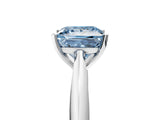 White gold Fancy Blue Princess Cut Diamond Solitaire Engagement Ring with Cathedral Setting and Four-Prong Mount_17