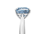 White gold Fancy Blue Princess Cut Diamond Solitaire Engagement Ring with Cathedral Setting and Four-Prong Mount_5