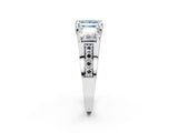 White gold Fancy Blue Princess Cut Diamond Three-Stone Ring with Channel Set Band and Four-Prong Setting_63