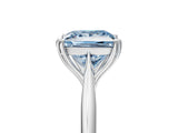 White gold Fancy Blue Princess Cut Solitaire Diamond Ring with Six-Prong Setting and Classic Band_79