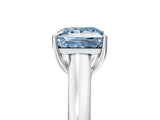 White gold Fancy Blue Princess Cut Solitaire Engagement Ring with Tapered Band and Four-Prong Setting_20
