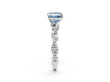 White gold Fancy Blue Princess Cut Solitaire Twisted Pave Band with Four-Prong Setting_41