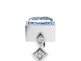 White gold Fancy Blue Princess  Milgrain Marquise Diamond Twist Band Ring_79