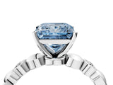 White gold Fancy Blue Princess  Solitaire Bezel-Set Diamond Ring with Beaded Band and Four-Prong Setting_36