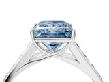 White gold Fancy Blue Princess  Solitaire Channel-Set Diamond Engagement Ring with Four-Prong Setting_35