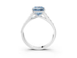 White gold Fancy Blue Princess  Solitaire Channel-Set Diamond Engagement Ring with Four-Prong Setting_35