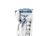 White gold Fancy Blue Princess  Solitaire Channel-Set Split Shank Ring with Tension Prong Setting_8
