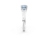 White gold Fancy Blue Princess  Solitaire Diamond Ring with Cathedral Band and Four-Prong Setting_68