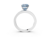 White gold Fancy Blue Princess  Solitaire Diamond Ring with Channel-Set Baguette Band and Four-Prong Setting_52