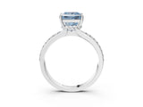 White gold Fancy Blue Princess  Solitaire Diamond Ring with Channel Set Band and Six-Prong Setting_51