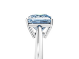 White gold Fancy Blue Princess  Solitaire Diamond Ring with Split Shank and Four-Prong Setting_25