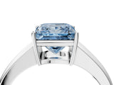 White gold Fancy Blue Princess  Solitaire Diamond Ring with Tapered Band and Four-Prong Setting_53