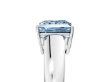 White gold Fancy Blue Princess  Solitaire Diamond Ring with Tapered Band and Four-Prong Setting_54