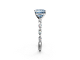 White gold Fancy Blue Princess  Solitaire Marquise Side Stone Prong Setting Ring_46