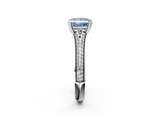 White gold Fancy Blue Princess  Solitaire Pave Split Shank Engagement Ring with Six-Prong Setting_91