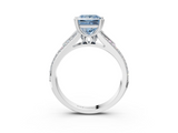 White gold Fancy Blue Princess  Solitaire Pave Split Shank Engagement Ring with Six-Prong Setting_92