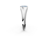 White gold Fancy Blue Princess  Solitaire Tension Set Diamond Ring_22