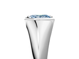 White gold Fancy Blue Princess  Solitaire Tension Set Diamond Ring_25