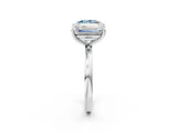 White gold Fancy Blue Princess  and Emerald Cut Toi Moi Ring with Prong Setting_48
