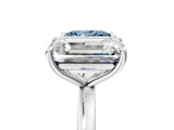 White gold Fancy Blue Princess  and Emerald Cut Toi Moi Ring with Prong Setting_51