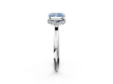 White gold Fancy Blue Radiant  Brilliant Solitaire Engagement Ring with Six-Prong Setting and Classic Band_22