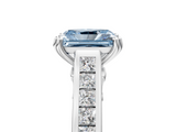 White gold Fancy Blue Radiant  Cut Channel Set Solitaire Engagement Ring with Prong Setting_24