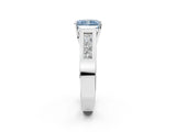 White gold Fancy Blue Radiant Cut Cut Channel Set Solitaire Ring with Four-Prong Setting_14