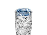 White gold Fancy Blue Radiant Cut Cut Milgrain Pave Diamond Engagement Ring with Four-Prong Setting_32