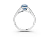 White gold Fancy Blue Radiant Cut Cut Pave Split Shank Engagement Ring with Four-Prong Setting_15
