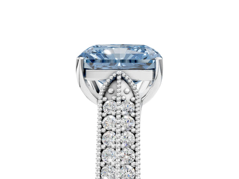 White gold Fancy Blue Radiant Cut Cut Pave Split Shank Engagement Ring with Four-Prong Setting_17