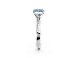 White gold Fancy Blue Radiant Cut Diamond Engagement Ring with Side Stone Accents and Four-Prong Setting_26