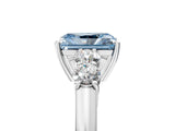 White gold Fancy Blue Radiant  Cut Diamond Five-Stone Prong Set White Gold Ring_37