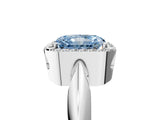 White gold Fancy Blue Radiant  Cut Diamond Halo Engagement Ring with Split Shank and Four-Prong Setting_95